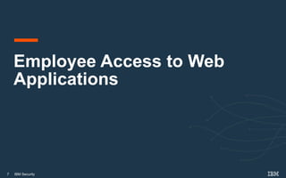 7 IBM Security
Employee Access to Web
Applications
 