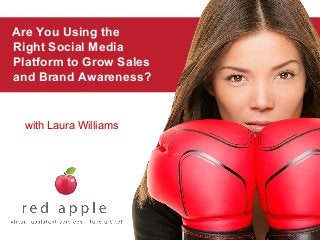 Are You Using the
Right Social Media
Platform to Grow Sales
and Brand Awareness?

with Laura Williams

 