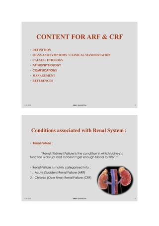 ACUTE AND CHRONIC RENAL FAILURE PATHOPHYSIOLOGY
