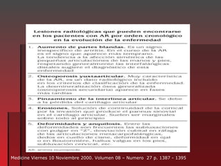 Medicine Viernes 10 Noviembre 2000. Volumen 08 – Numero  27 p. 1387 - 1395  