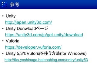 ① Apply
ターゲットの利用 (4/5)
② Image Target(1)をクリック
 