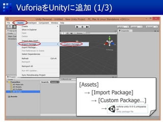 Unityのプロジェクトを作成 (1/2)
Unityを起動後、画面右上のNEW PROJECTをクリック
New
 