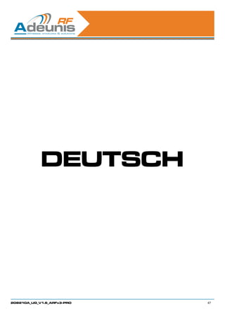 DEUTSCH




208210A_UG_V1.6_ARFx3-PRO   47
 
