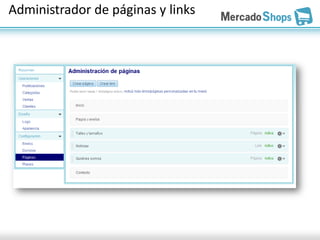 Administrador de páginas y links
 
