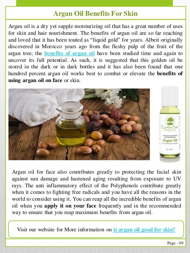 Argan oil for skin before and after