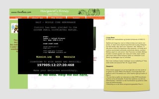 I Love Bees
Et ARG som markedsførte og fortalte forhistorien til HALO 2.

Spillets plot begynner med et militærromskip som styrter mot
jorden, et ukjent sted, skipets kontrollerende kunstig intelligens
har blitt skadet. AIet, kjent som "Operator" eller "Melissa", er
ikke alene, andre AI programmer dele systemet. I et forsøk på å
overleve og kontakte eventuelle overlevende allierte, overfører
Melissa seg til en web server i San Francisco-området, Melissa
forsøker å sende signaler som vises som koder, skjult i bilder
eller annen tekst. Dette forstyrrer driften av nettstedet I Love
Beess og ødelegger mye av innholdet.

Den mest merkbare hacker meldingen var en nedtelling til "Fully
wide awake and physical"den 24. august 2004.

Oppgaver

• Den første oppgaven var en honningkrukke som ble sendt ut
til spillere fra andre ARGs (The Beast). I honningkrukken fant
spillerne urlen til ilovebees.com. Urlen ﬂashet også på trailern til
Halo 2.
• En stor del av spillet var å decode en rekke GPS koordinater
og ﬁnne ut hva de betydde. Til slutt fant spillerne ut at det sto
telefonkiosker i nærheten av alle koordinatene og spillerne måtte
svare på telefonsamtaler.
• Dekoding av av det ﬁktive programeringsspråket Flea++
 
