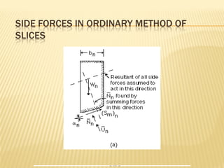 SIDE FORCES IN ORDINARY METHOD OF
SLICES
 