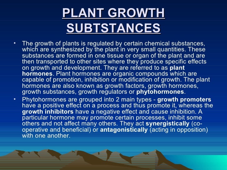 GROWTH SUBSTANCES AND ITS ROLES IN VEGETABLE CROP GROWTH