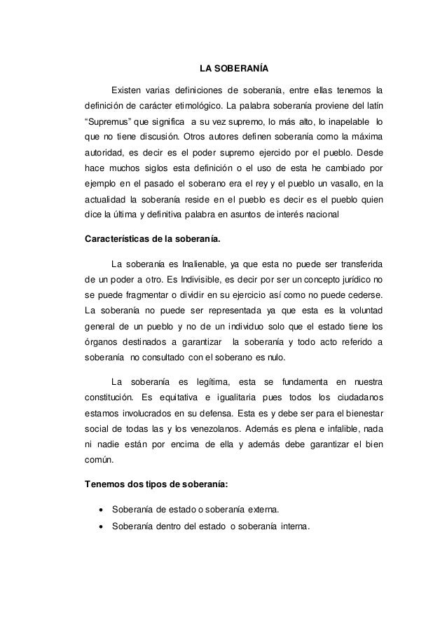 Soberania y democracia en venezuela