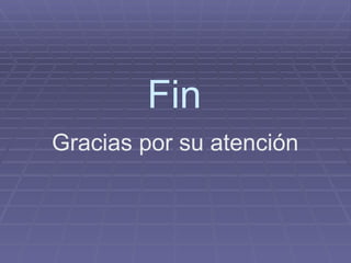 Fin Gracias por su atención 