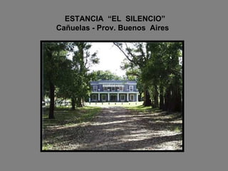 ESTANCIA  “EL  SILENCIO”   Cañuelas - Prov. Buenos  Aires 
