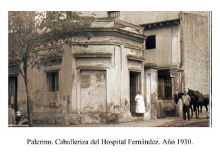 Palermo. Caballeriza del Hospital Fernández. Año 1930.  