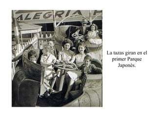 La tazas giran en el primer Parque Japonés. 