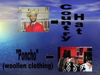 Country Hat (woollen clothing) "Poncho" 