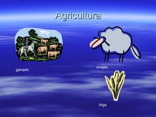 Agricultura




                  ovejas
ganado




                   trigo
 