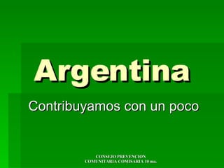 Argentina  Contribuyamos con un poco  