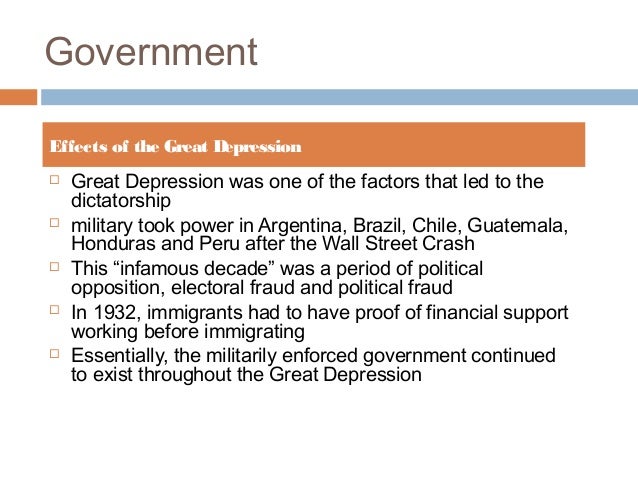 Argentina And The Great Depression Argentina And The Great Depression