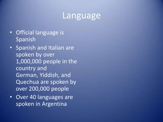 MusicMostly known for its tango