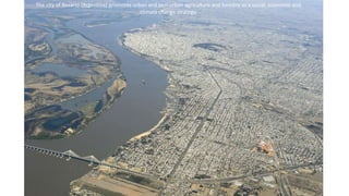 The city of Rosario (Argentina) promotes urban and peri-urban agriculture and forestry as a
social, economic and climate change strategy.
 