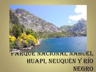 Parque nacional Nahuel
    Huapi, Neuquén y Río
                 Negro
 