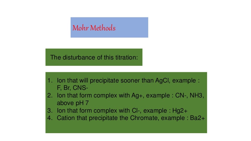 Argentometric titration