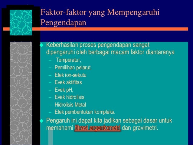 Titrasi Pengendapan Argentometri