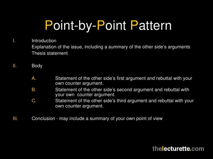 argumentative essay block pattern example