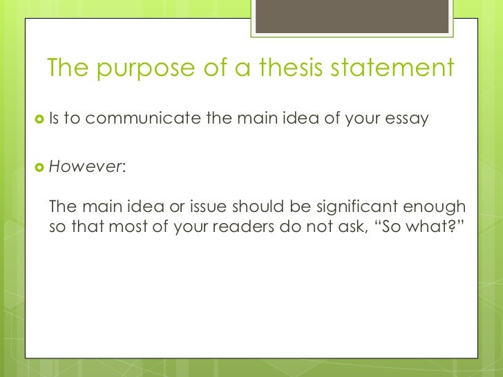 How to write an arguable thesis