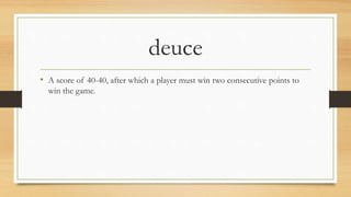 terminology/sports lingo | PPTX