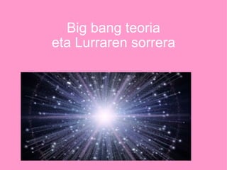Big bang teoria eta Lurraren sorrera 