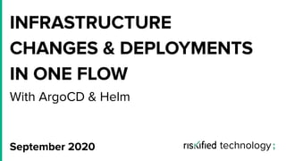 INFRASTRUCTURE
CHANGES & DEPLOYMENTS
IN ONE FLOW
September 2020
With ArgoCD & Helm
 