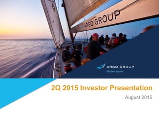 2Q 2015 Investor Presentation
August 2015
 