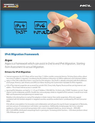 HCLT Brochure: IPv6 Migration Framework