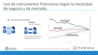 Énfasis Mercado de Valores I Facultad de Ciencias Económicas y Administrativas
Uso de instrumentos financieros según la necesidad
de negocio y de mercado.
 