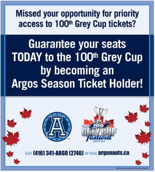 Argo Season Grey Cup Tickets Sun Ad Final Dec 11