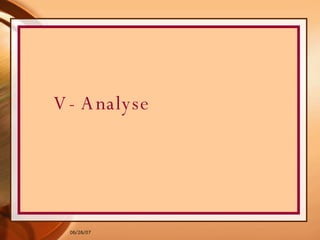 V-   Analyse 