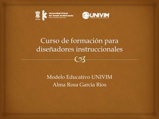Modelo Educativo UNIVIM
Alma Rosa García Ríos
 