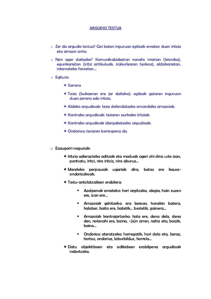 Resultado de imagen de argudio testua