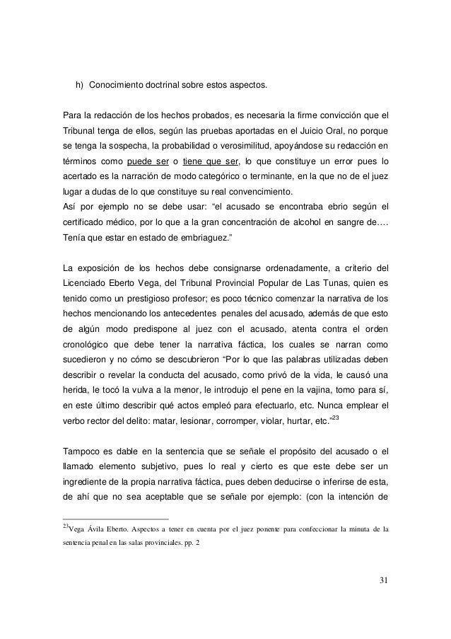 Argumentación jurídica en la sentencia