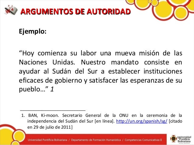 Argumentación y tipos
