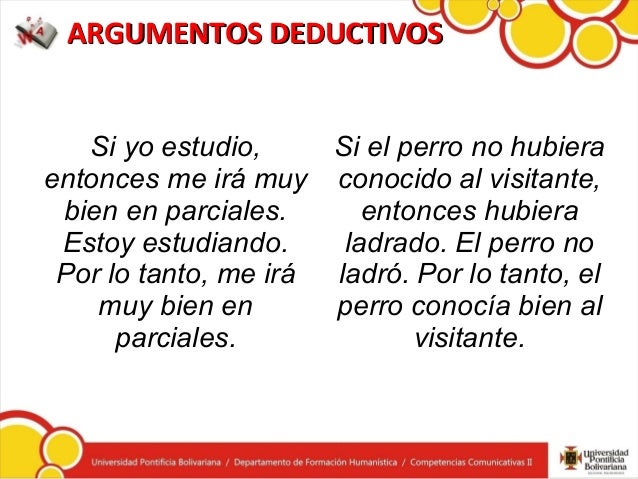 Argumentación y tipos