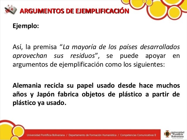 Argumentación y tipos