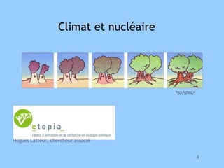 Climat et nucléaire  Hugues Latteur, chercheur associé Source du dessin: La Libre, 20/11/06 