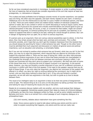 Argument Analysis. | PDF