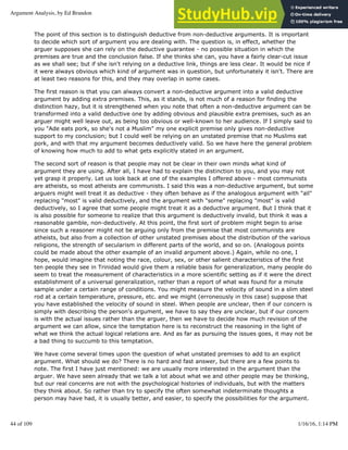 Argument Analysis. | PDF