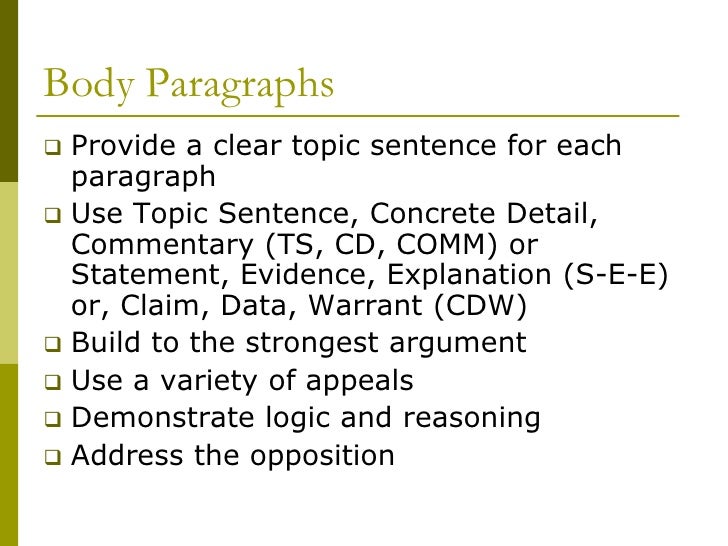Concession and assertion thesis statement
