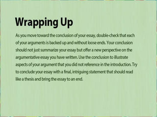 Argumentative essay help