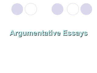 Argumentative Essays Communication Skills Center 