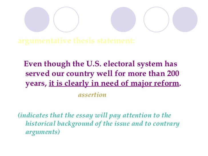 thesis statement electoral college
