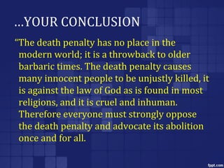 death penalty argumentative essay against